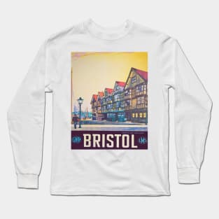 Vintage GWR & LMS Poster for Bristol Long Sleeve T-Shirt